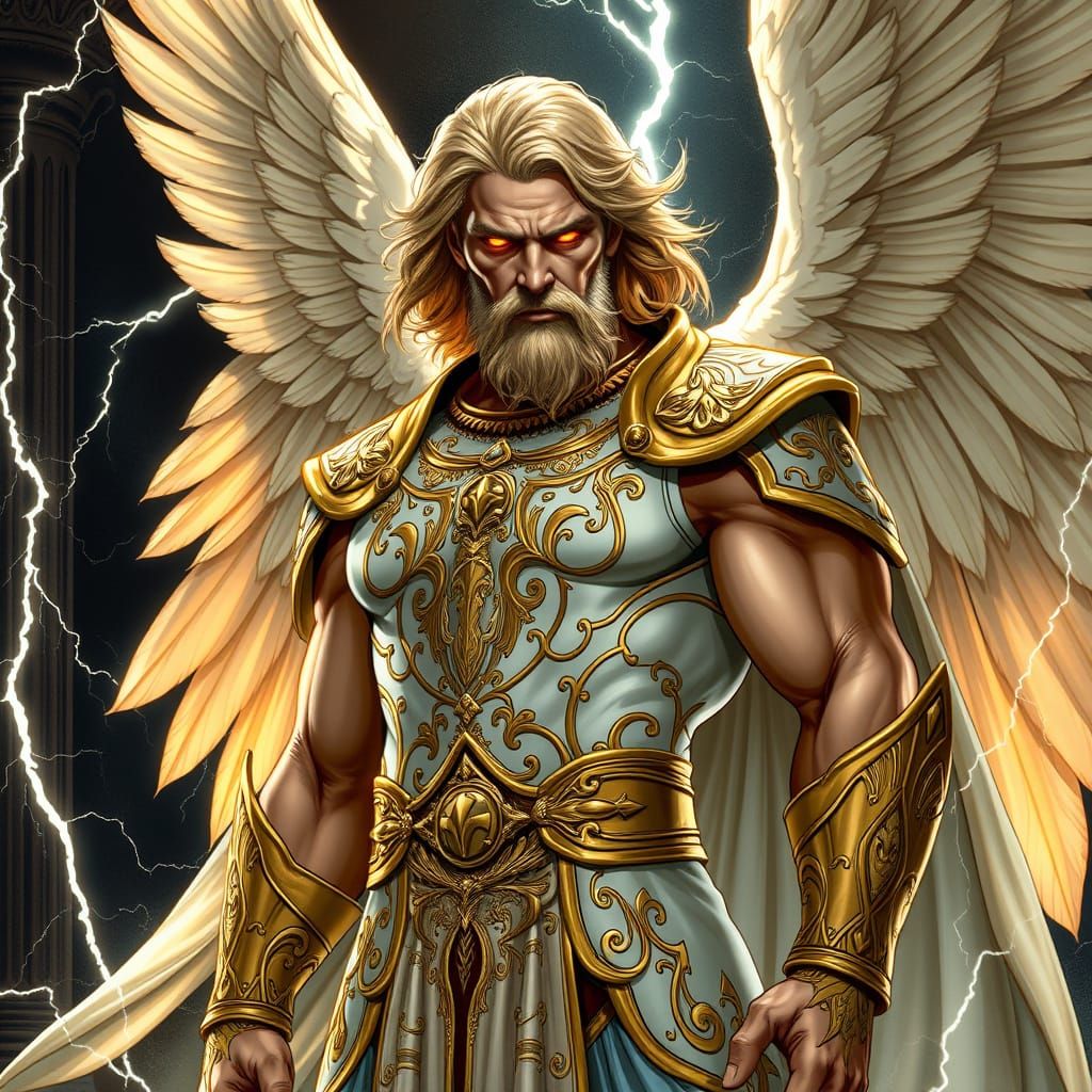 Dark Angel of Majesty in Golden Armor