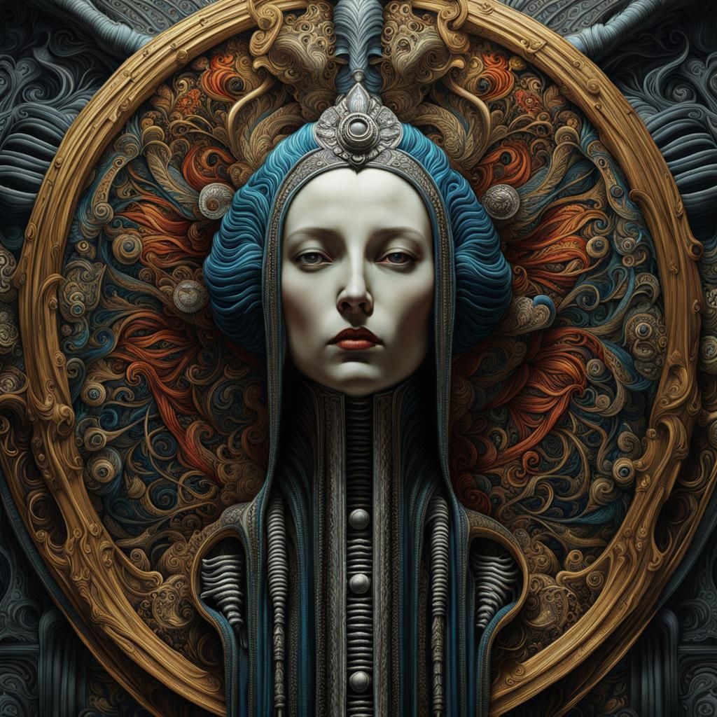 Psychedelic Embroidery Art Masterpiece in 8K