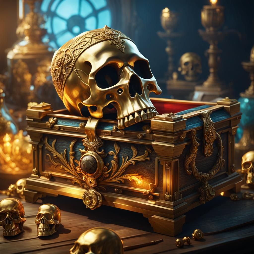 Pirate Skeleton in Hidden Treasure Chamber