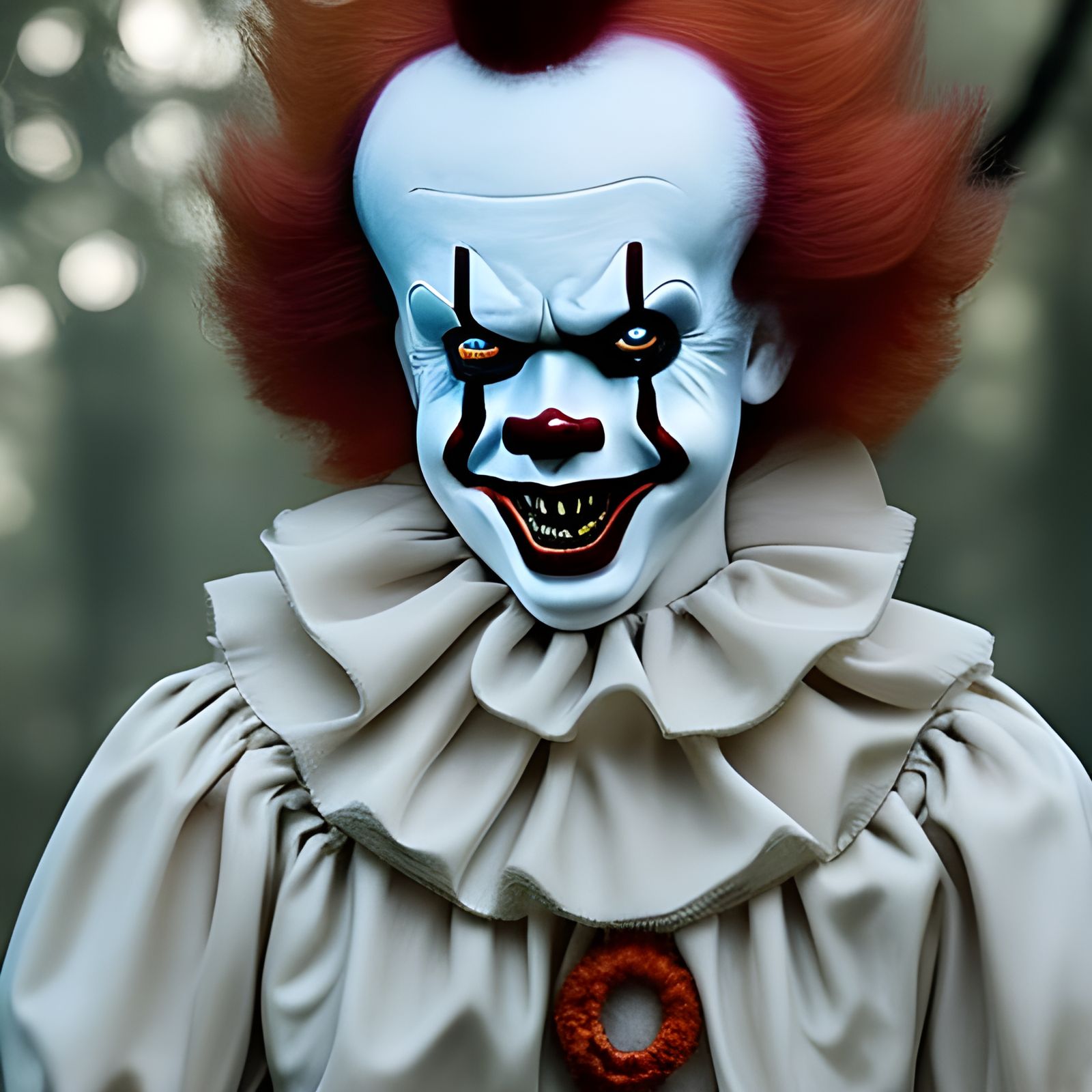 Ominous Pennywise Portrait in Psychedelic Style