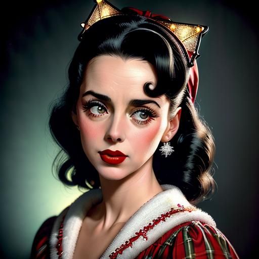 Woman christmas portrait