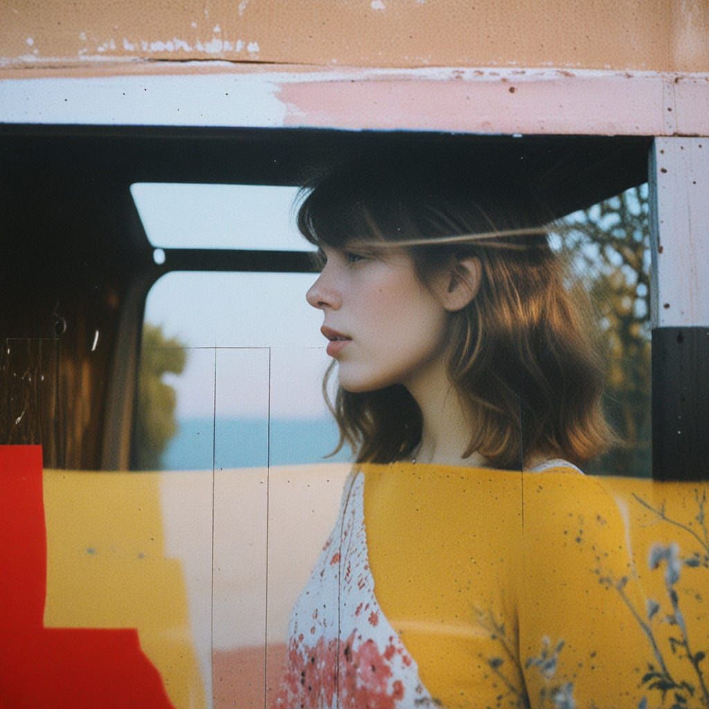 Monochrome Woman Portrait in Vintage Film Style