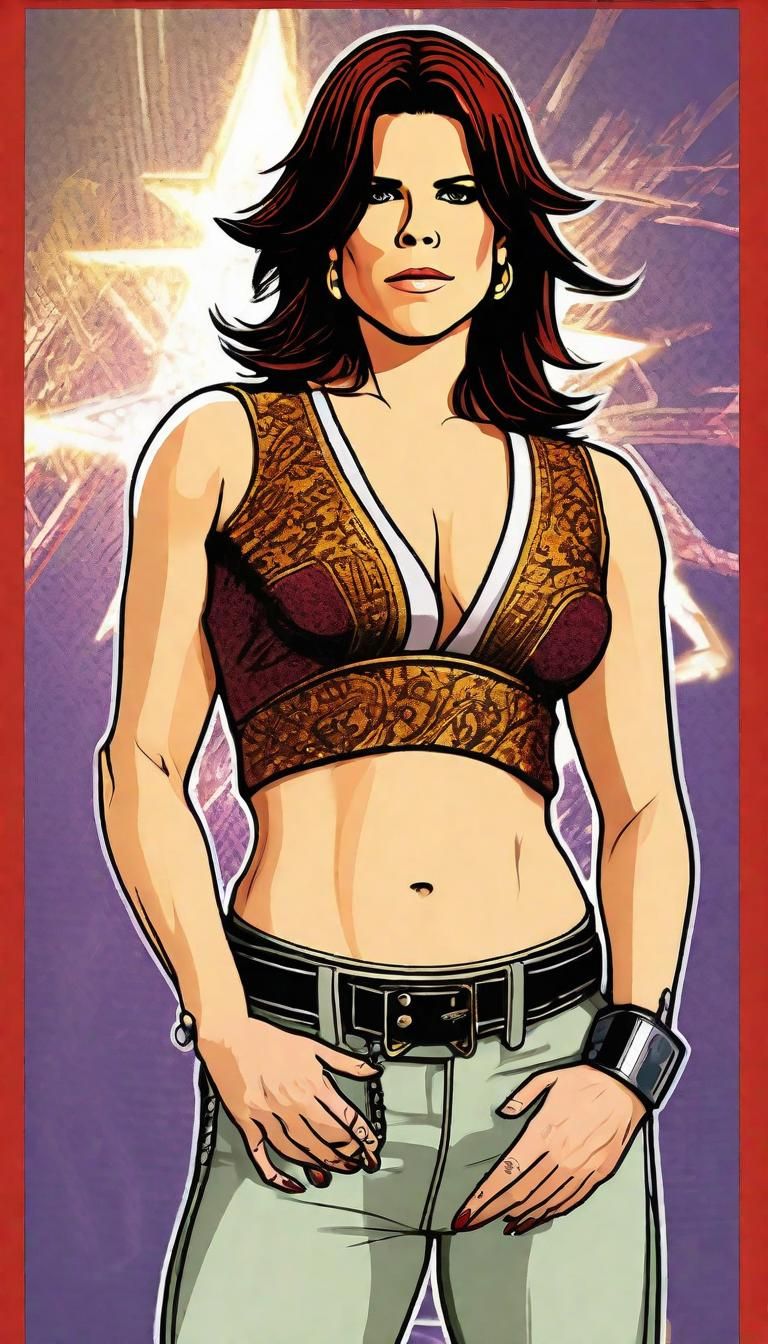 Rockstar Goddess on Stage: Animated Illustration