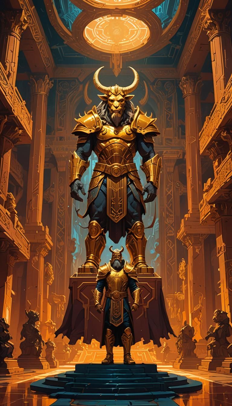 King Minos in the Minotaur's Labyrinth