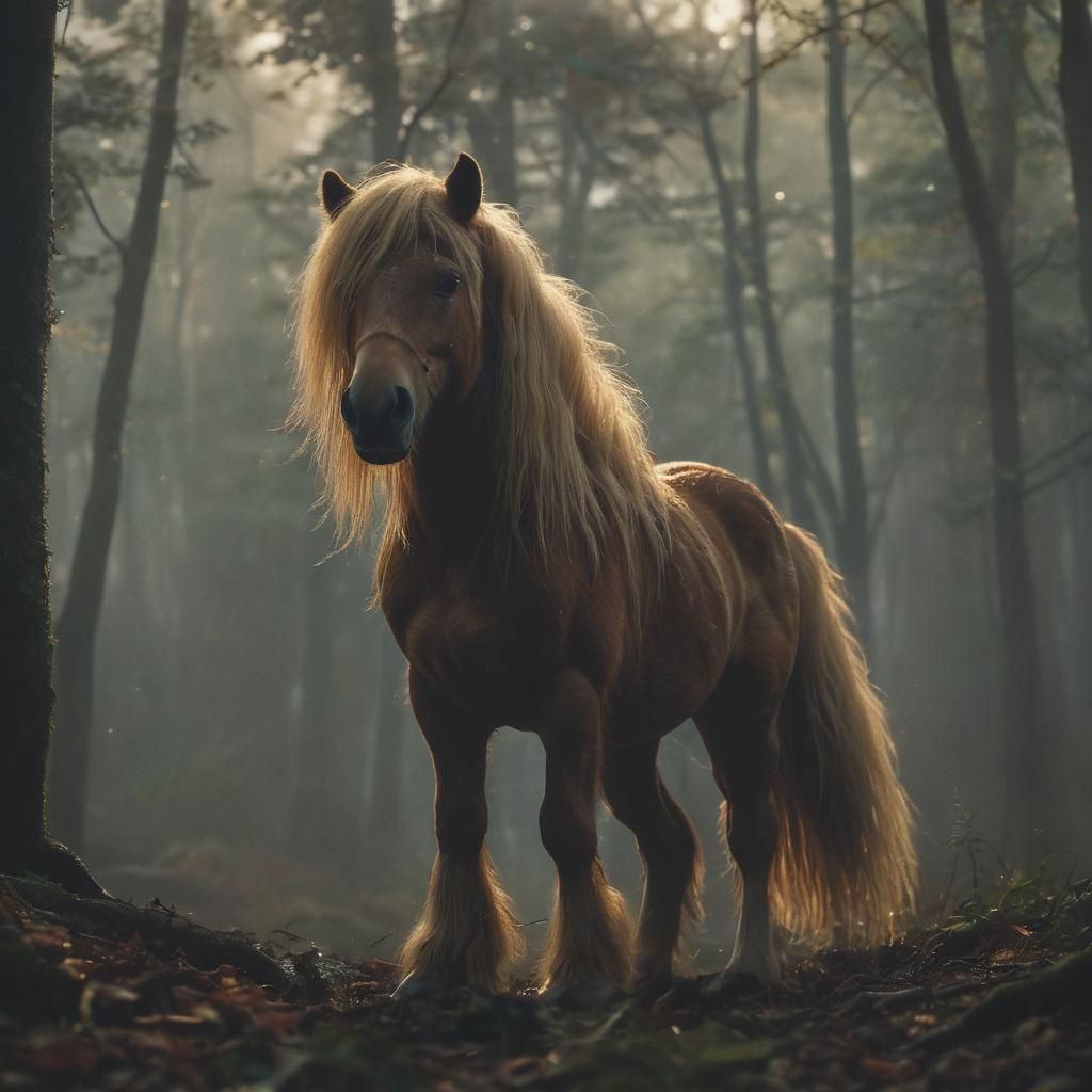 Heroic My Little Pony in Vibrant, Golden Forest