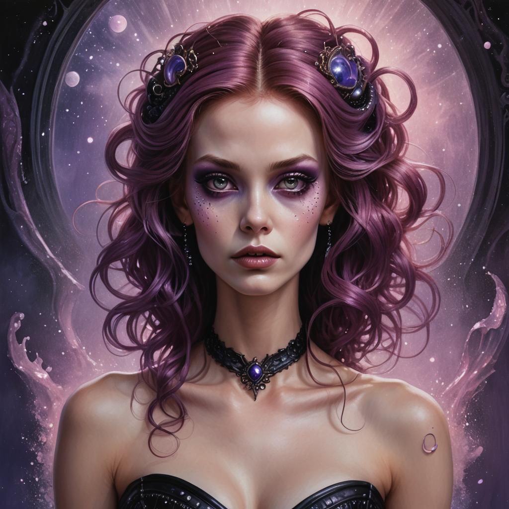 Hyperrealistic Portrait of an Alien Mermaid