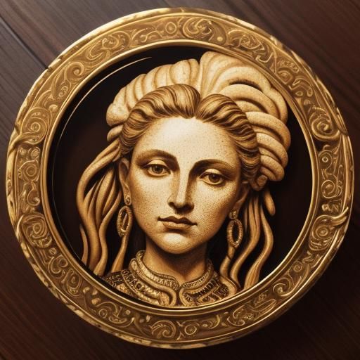 Medusa Latte Art in Baroque Style