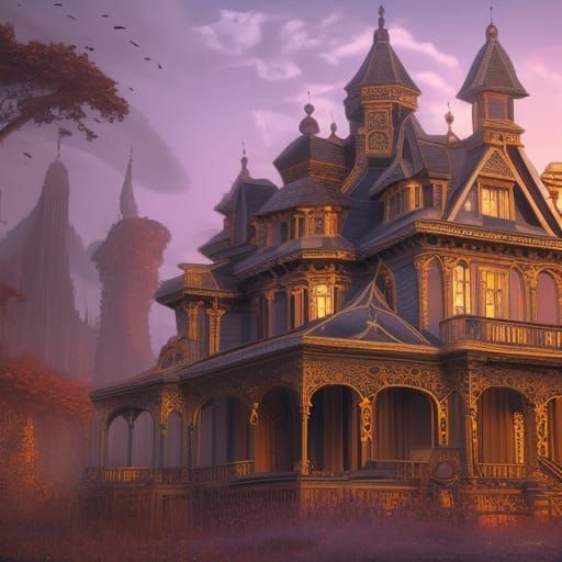 Victorian Palace Piano Player in Detailed Matte Painting