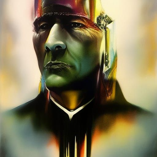 Hyperrealistic Portrait in Splash Art Style