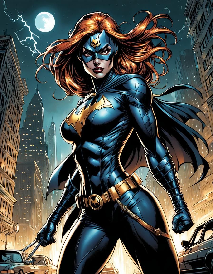 Batgirl Comic Book Art Illustration