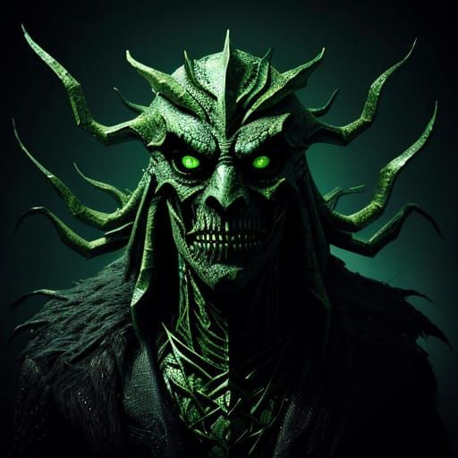 Surreal Dollar Bill Monster Devours Human in Dark, Dreamlike...