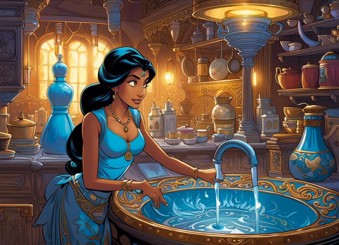 Princess Jasmine Does Dishes: Live-Action Disney Style
