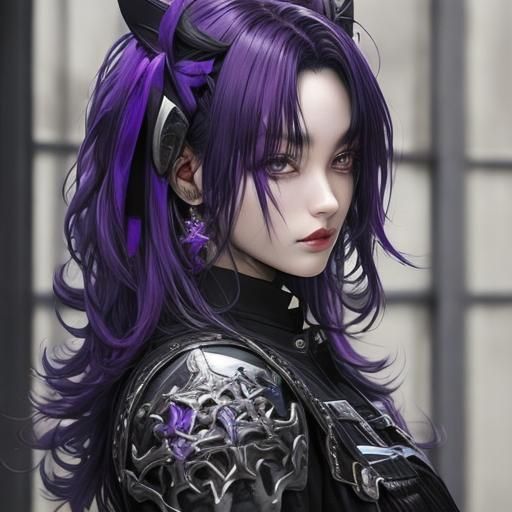 Anime Girl with Demon Slayer Uniform