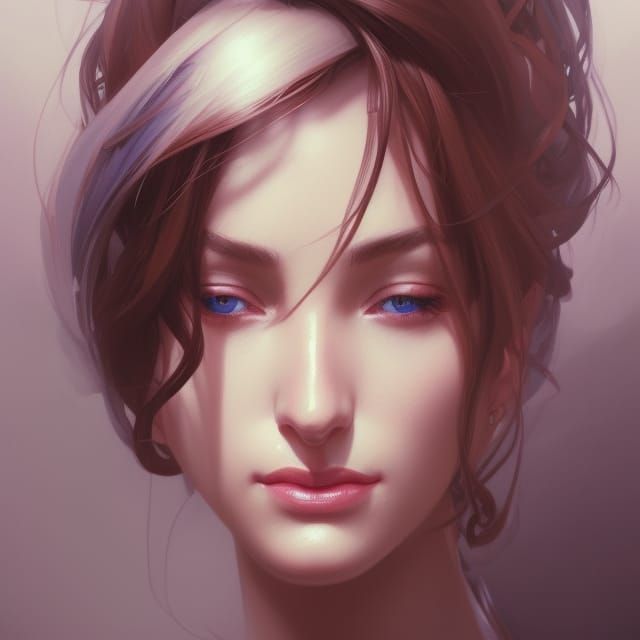 Gorgeous Woman Portrait in Digital Art Style