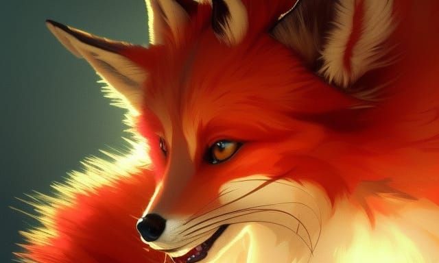 Vibrant Red Fox Portrait in Dynamic Lighting