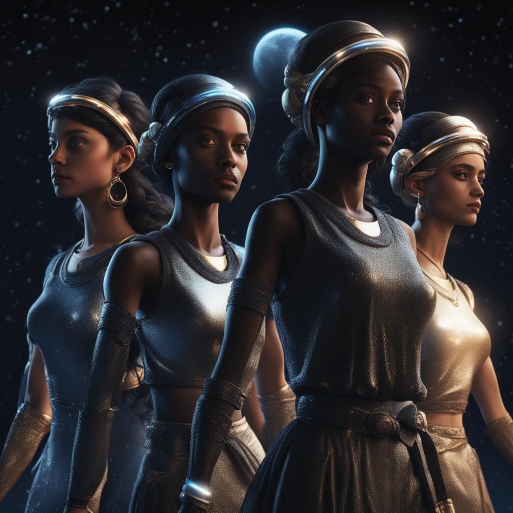 Orion's Belt: Three Women Representing Planets
