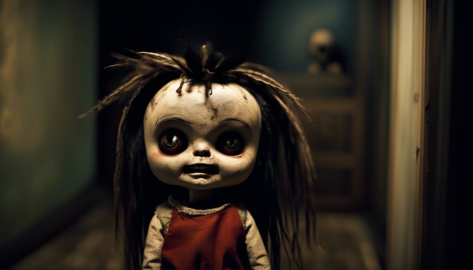 Menacing Zuni Doll: Horror Scene in Apartment