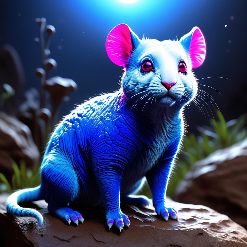 Alien Exoplanet with Hybrid Creatures: Technical Illustratio...