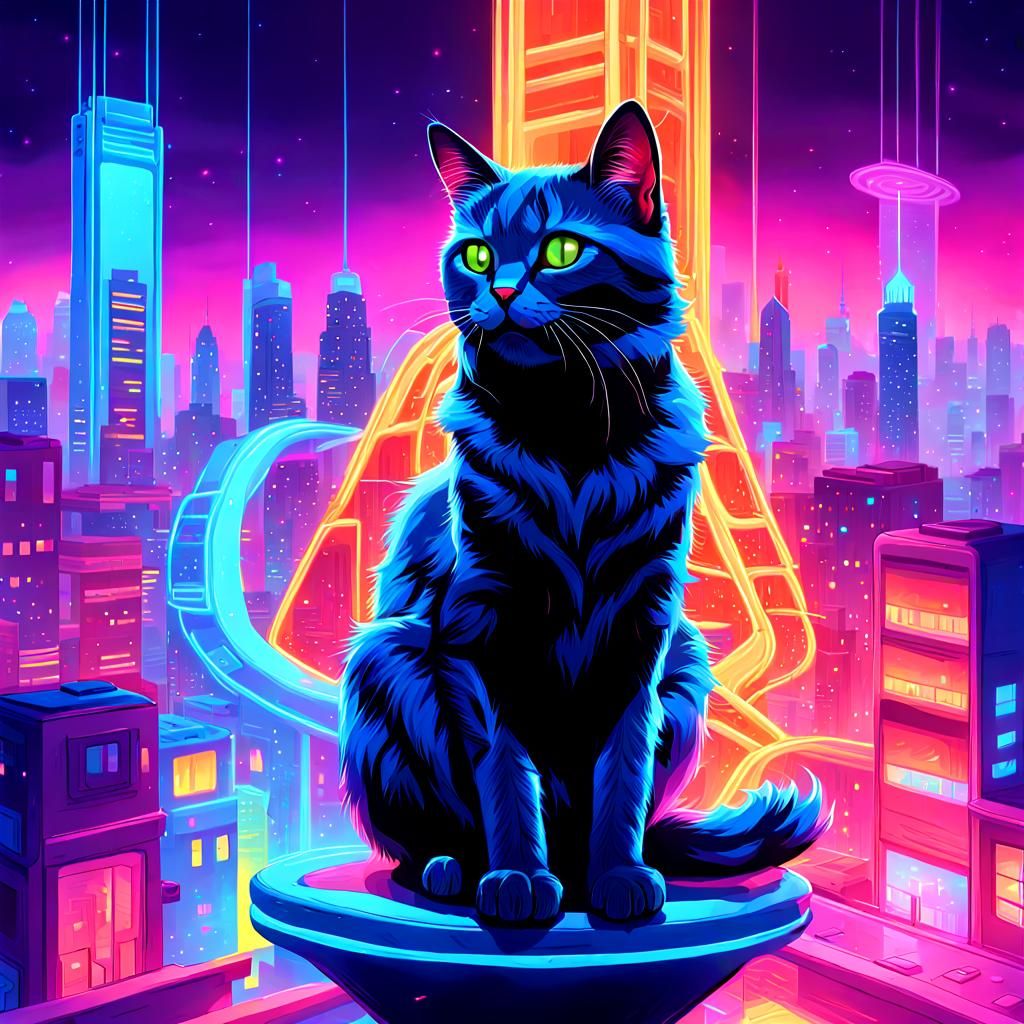 Synth rider cat
