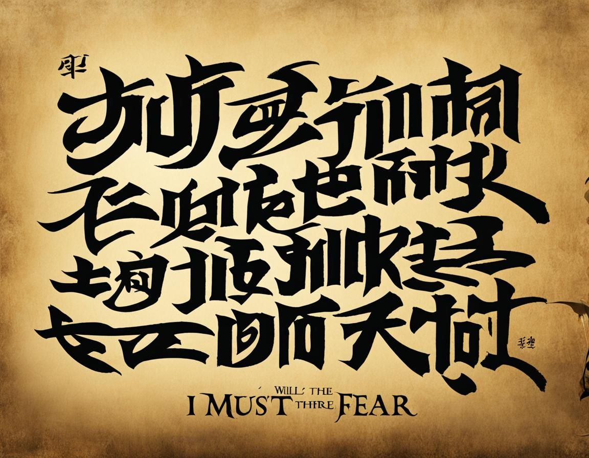 Inspirational Calligraphy Art: Overcoming Fear