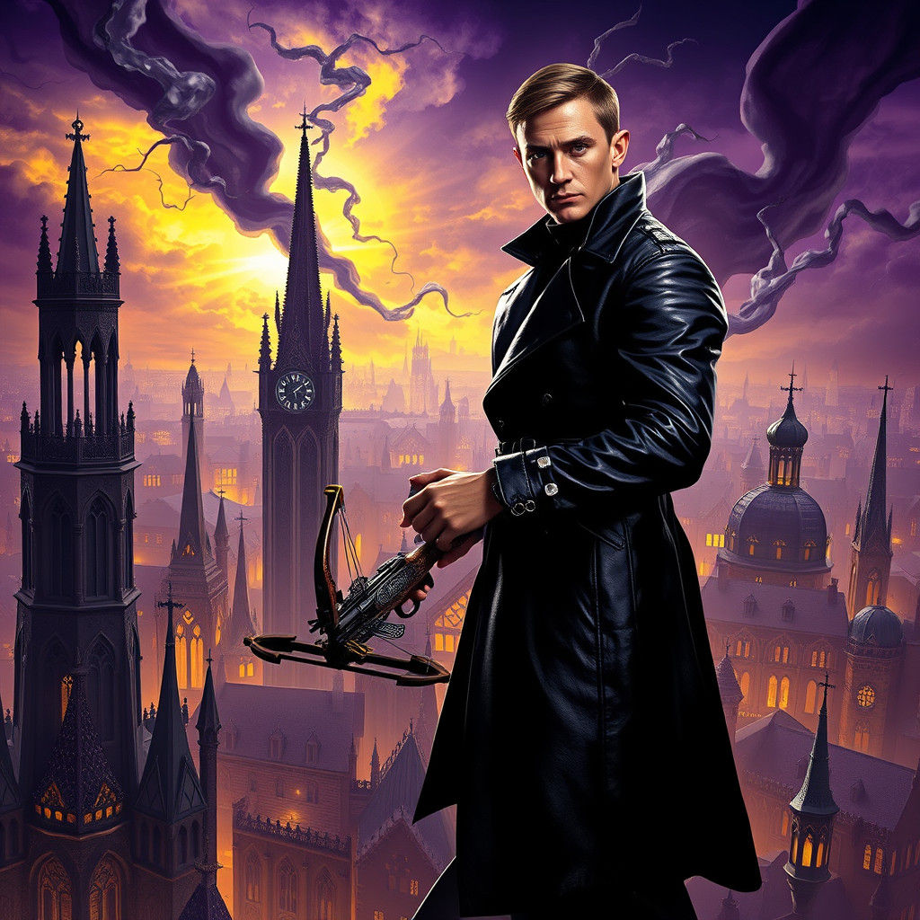 Young James Bond in Dark Fantasy City
