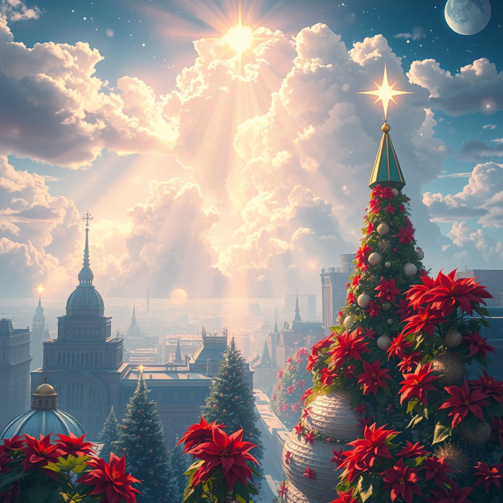 Magical Christmas in Poinsettia City with Divine Sunlight