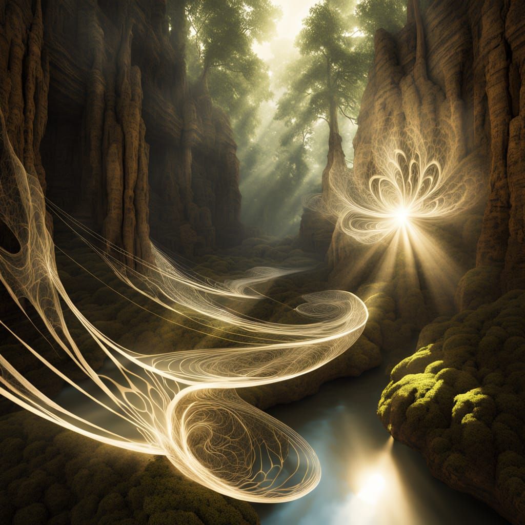 Fractal Mandala: Interlaced Light Dreamscape