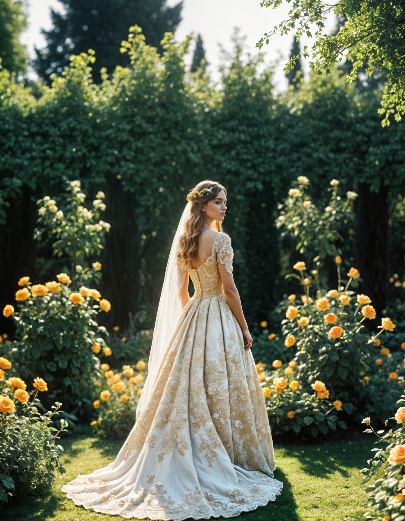 The high noon amber rose wedding and the golden bride