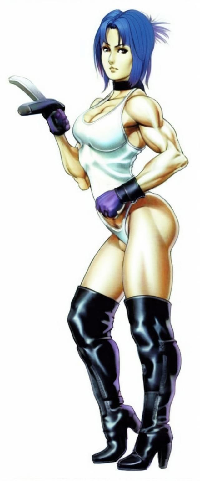 Female Bodybuilder as Fighting Game Character