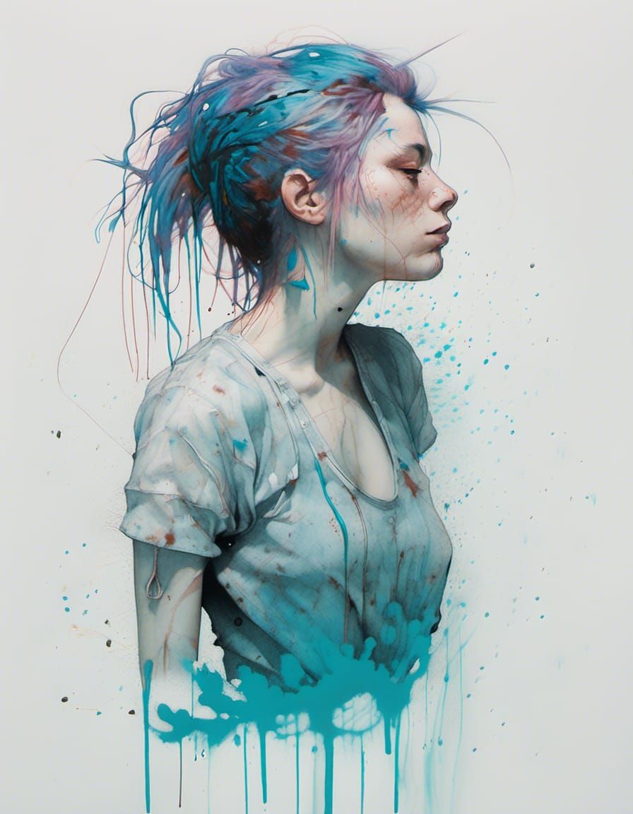 Neon Cyberpunk Mystery Girl in Hyper-Realistic Detail