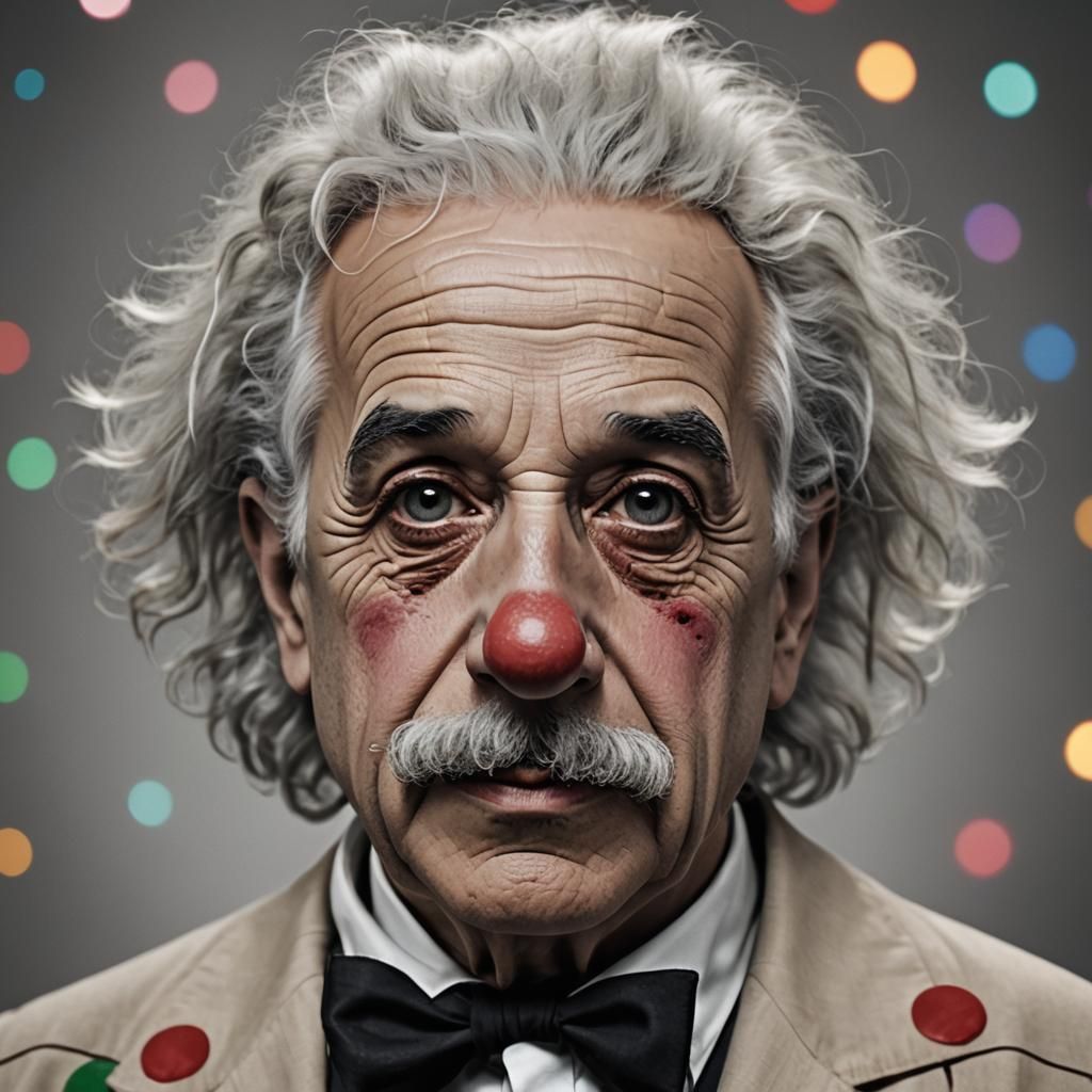 Einstein as Clown: Professional Photography