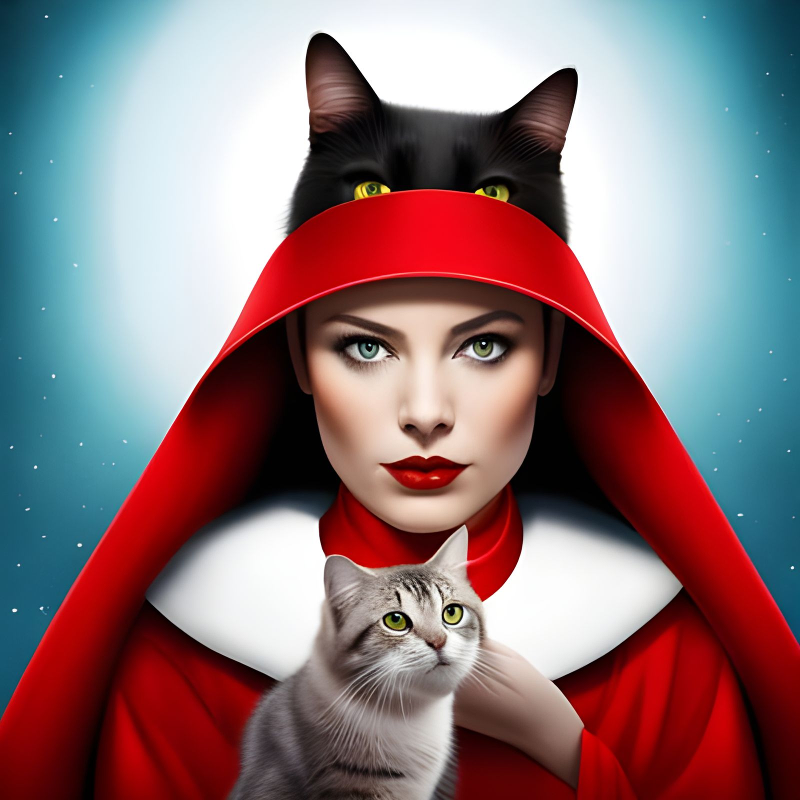 Cats in Handmaid's Tale: Digital Art