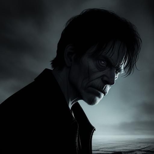 Stephen King Movie Character Collage in Film Style