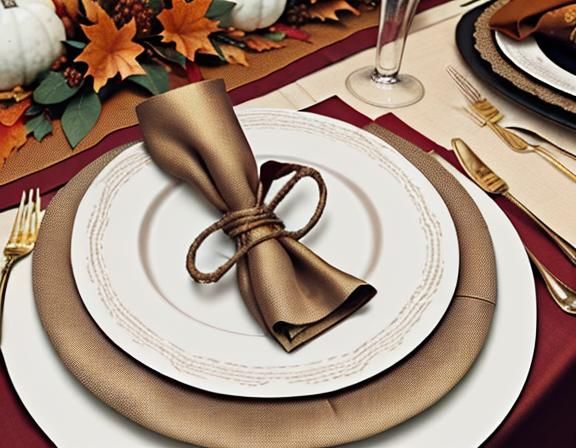 Elegant Thanksgiving Table Setting with Autumnal Decor