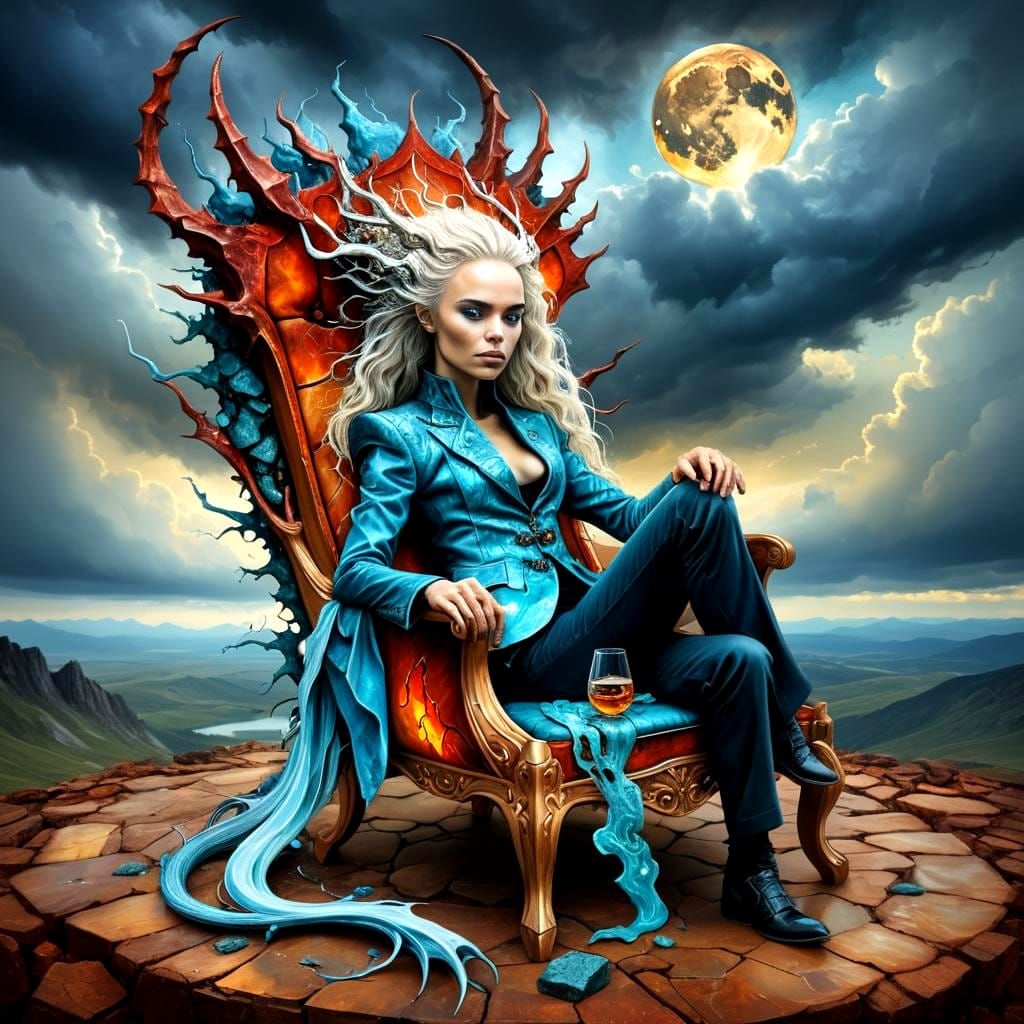 Surreal Elemental Portrait of the Storm King