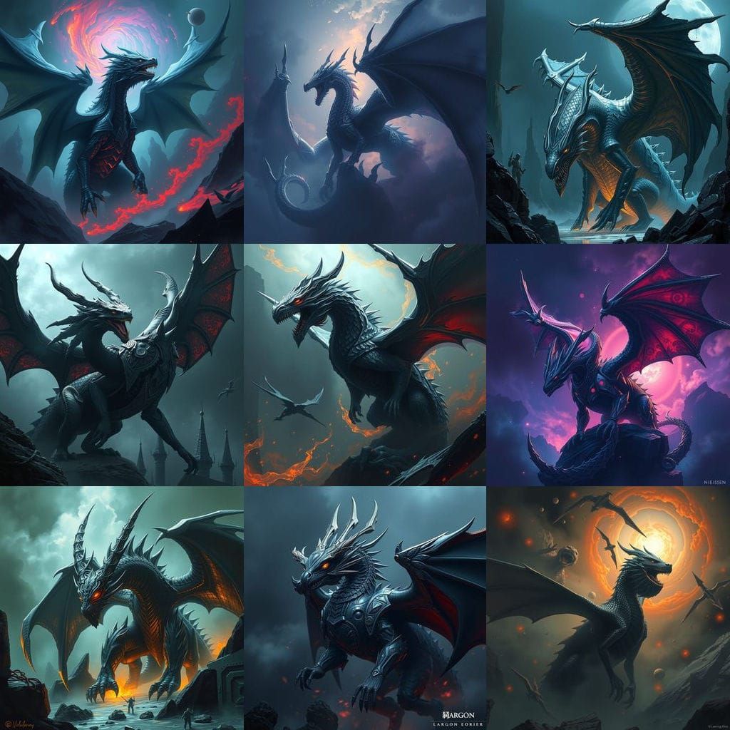 Hi-Tech Shadow Dragon in Detailed Matte Painting