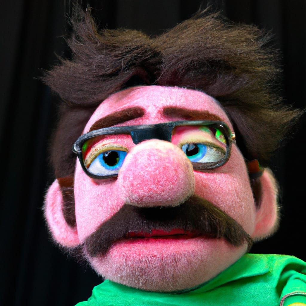 Markiplier as a Hyperrealistic Stop Motion Muppet