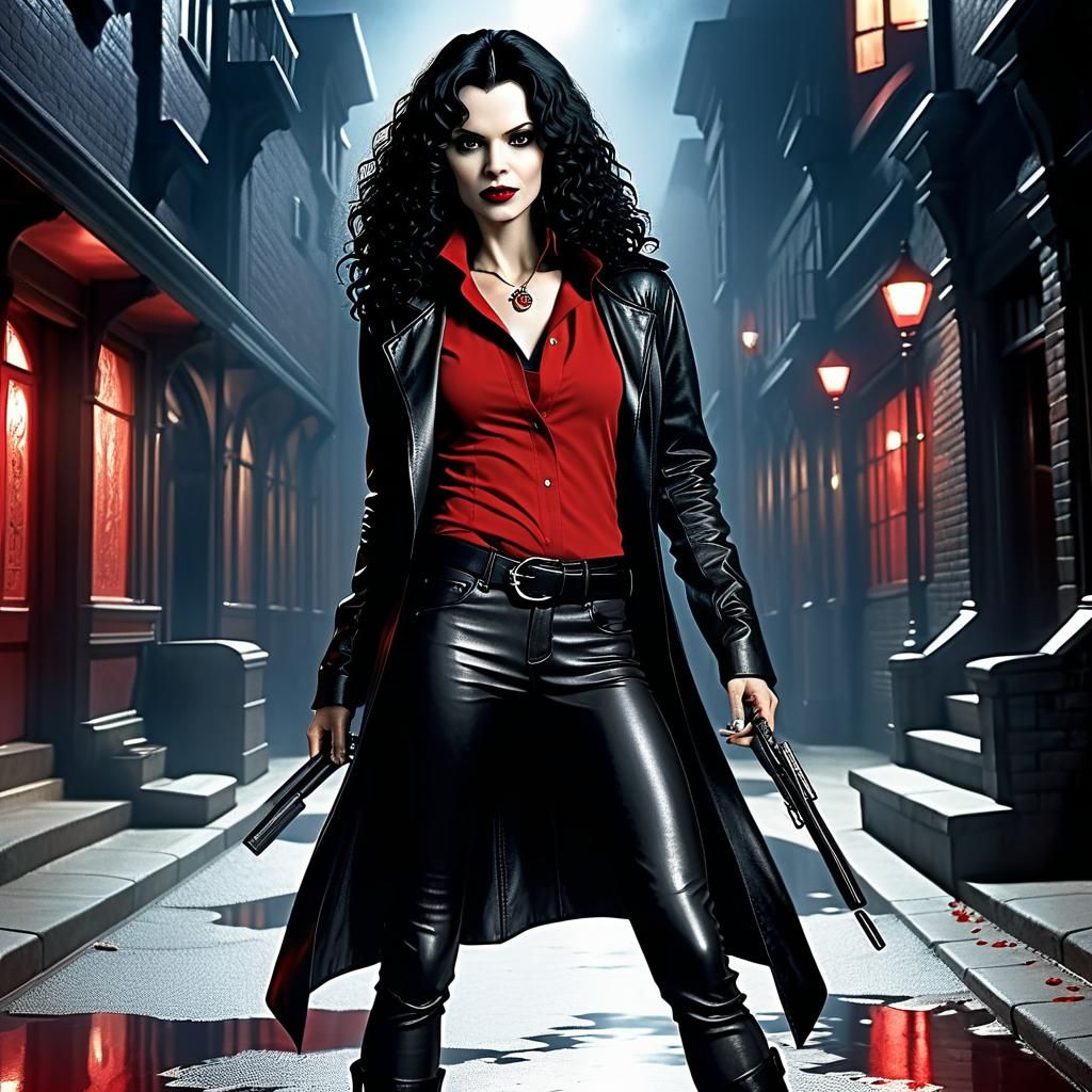 Anita Blake Inspired Character in Leather Outfit