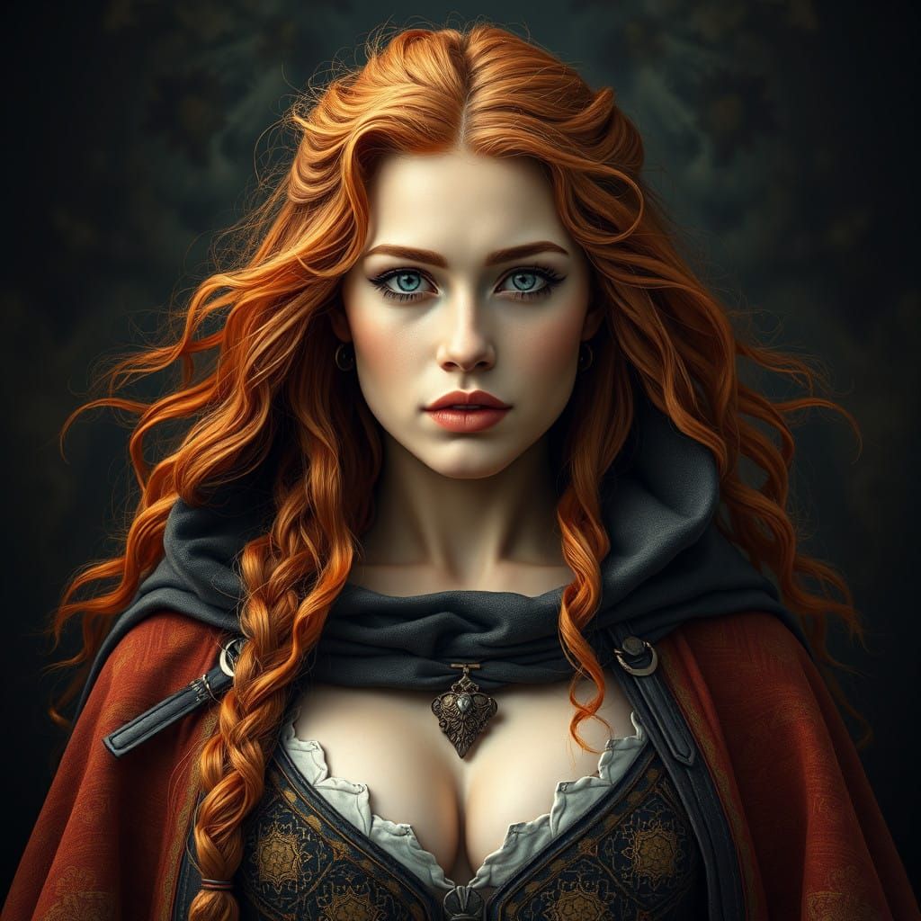 Ethereal Scottish Goddess in Muted, Moody Splendor