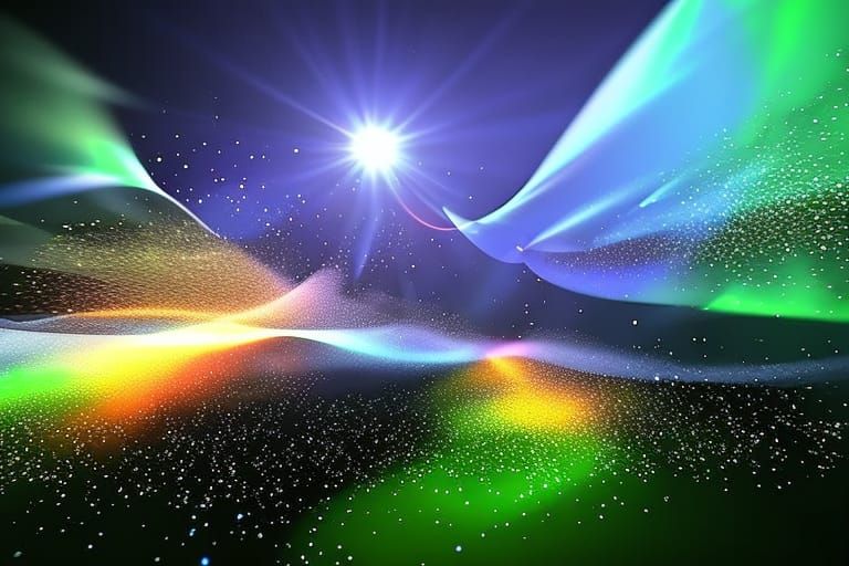 Dreamlike Abstract Illusionism with Radiant Light Rays