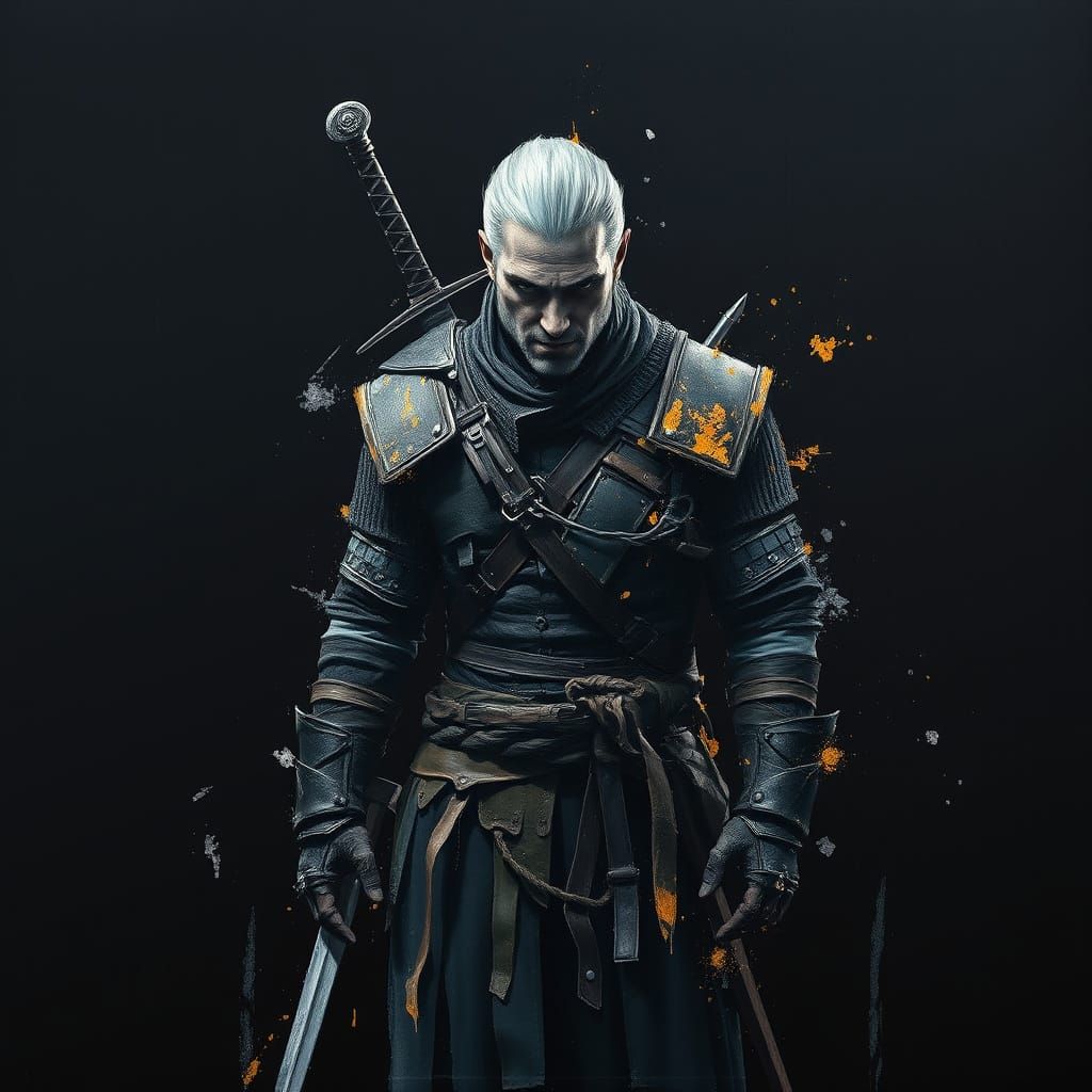 The Witcher: Silhouette in Bold Brushstrokes