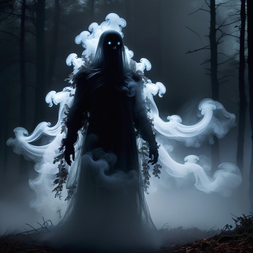 Ethereal Ghost Centurion in Smoky Forest