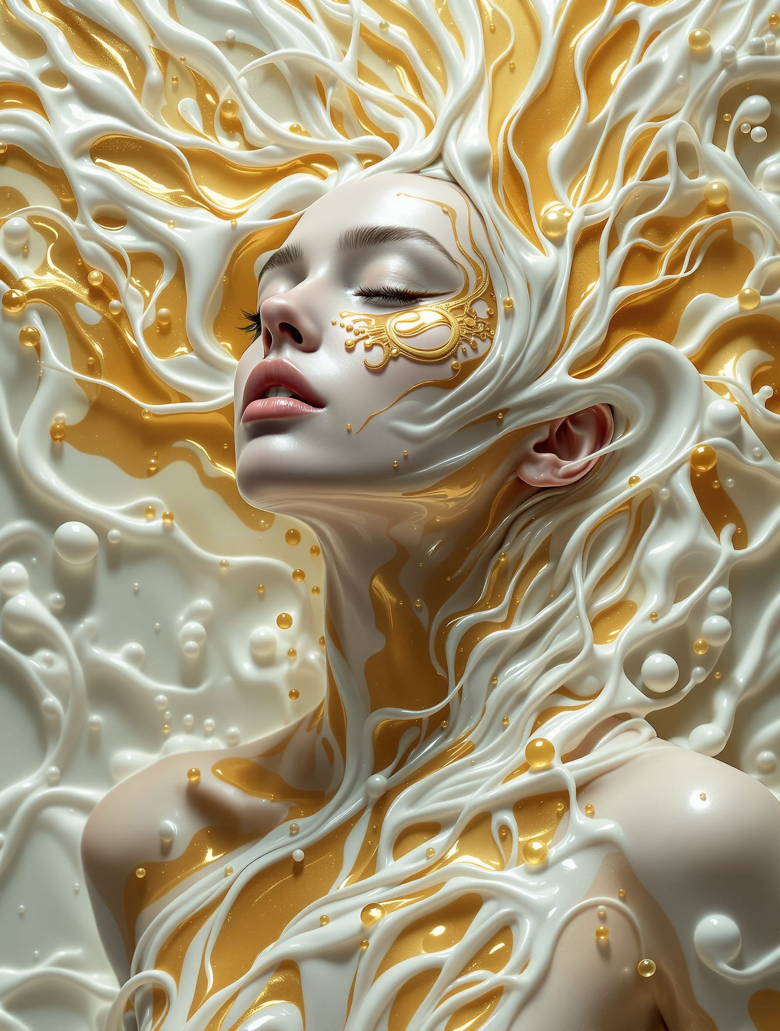 Woman Fused With Milk and Honey