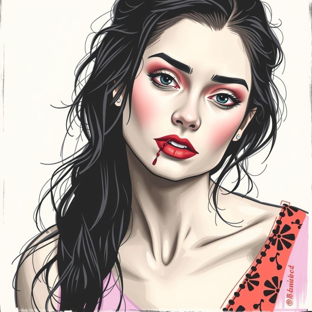 Cinematic Film Still with Vignette and Film Grain