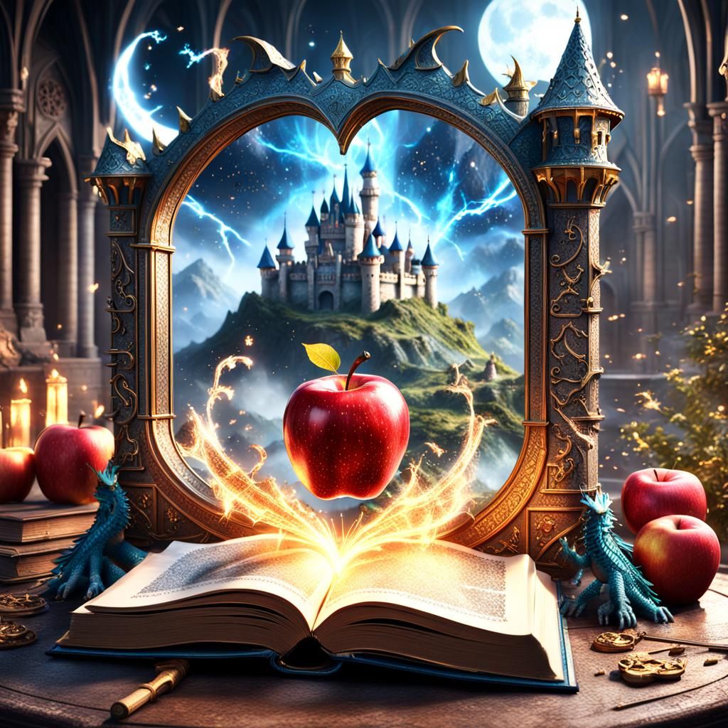 Magical World Bursts from Book, Fantasy Concept Art