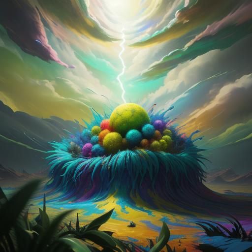 Adorable Furry Baby Snake in Graffiti Art Style