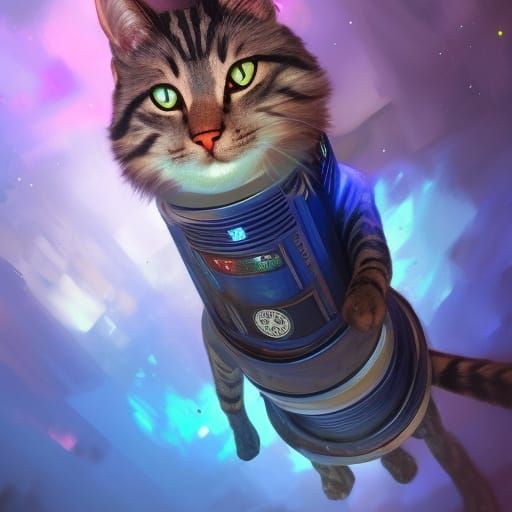 Rainbow Tardis Cat Daleks, Hyperdetailed Concept Art