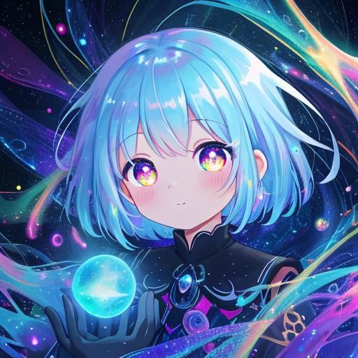 Surreal Glowing Eyes in Dark Space: Macro Photography