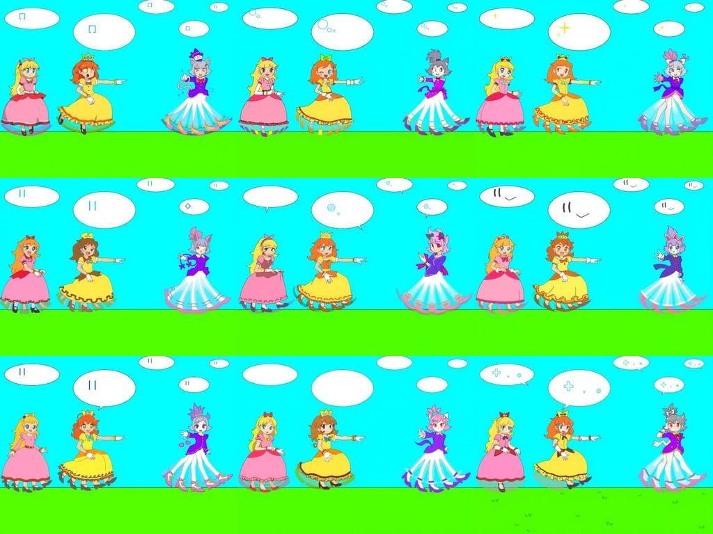 Vibrant Anime-Inspired Dancer in Whimsical Motion