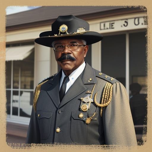 African American Sheriff in Classic 1960s Style